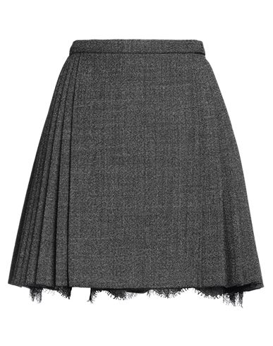 Dior Woman Mini Skirt Black Size 8 Virgin Wool, Polyamide, Viscose
