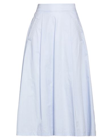 Peserico Woman Midi Skirt Sky Blue Size 4 Cotton, Elastane