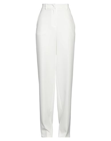 Hinnominate Woman Pants Ivory Size M Polyester, Elastane In White