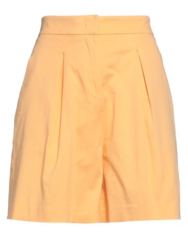 Shop Hinnominate Woman Shorts & Bermuda Shorts Orange Size M Cotton, Elastane