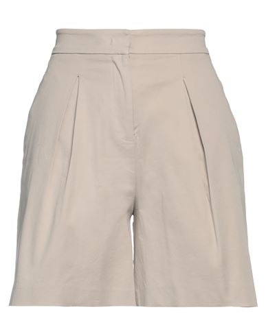 Hinnominate Woman Shorts & Bermuda Shorts Beige Size M Cotton, Elastane