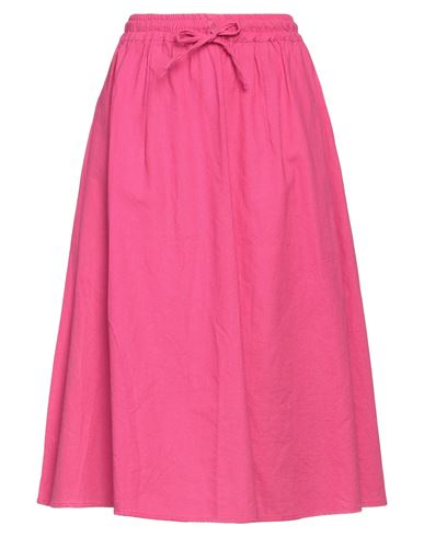 Shop Takaaki Woman Midi Skirt Fuchsia Size L Cotton In Pink