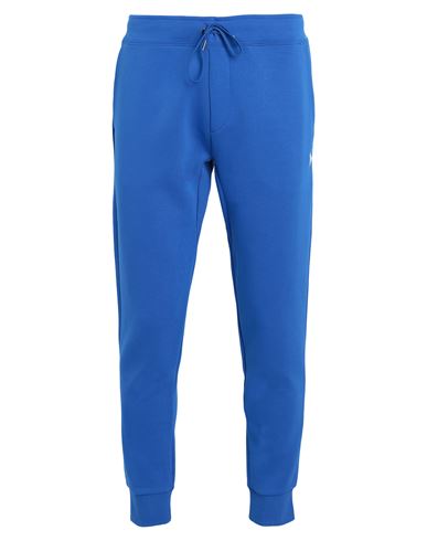Shop Polo Ralph Lauren Double-knit Jogger Pant Man Pants Bright Blue Size L Cotton, Recycled Polyester