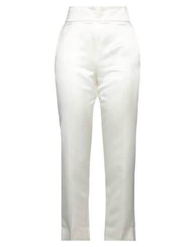 Max Mara Woman Pants White Size 10 Viscose, Silk
