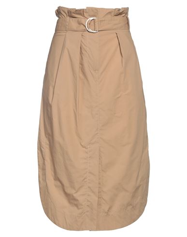8pm Woman Midi Skirt Camel Size S Cotton In Beige