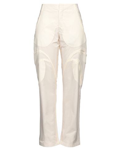 Post Archive Faction Paf Post Archive Faction (paf) Woman Pants Cream Size L Cotton, Polyester In White