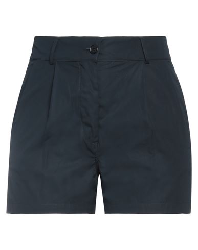 Aspesi Woman Shorts & Bermuda Shorts Midnight Blue Size 8 Cotton