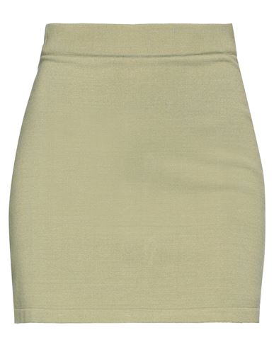 Blossom Woman Mini Skirt Sage Green Size S Rayon, Polyester In Neutral
