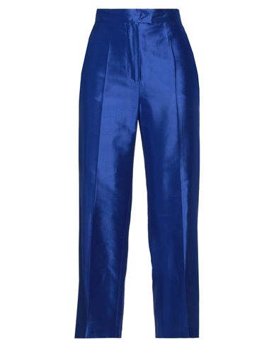 Max Mara Studio Woman Pants Bright Blue Size 6 Silk
