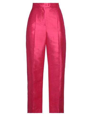 Max Mara Studio Woman Pants Fuchsia Size 8 Silk In Pink