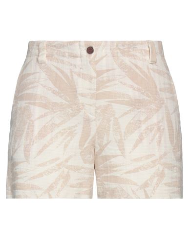 Giorgio Armani Woman Shorts & Bermuda Shorts Beige Size 8 Cotton, Linen, Silk