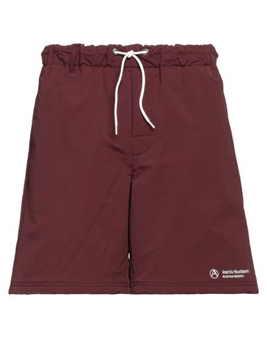 Mountain Research Man Shorts & Bermuda Shorts Burgundy Size M Nylon, Cotton In Red