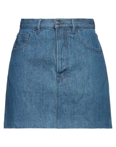 Shop The Lulù Woman Denim Skirt Blue Size S Cotton