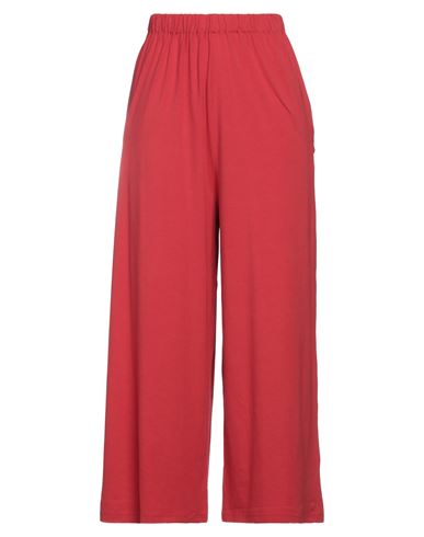 Neirami Woman Pants Red Size S Cotton, Elastane