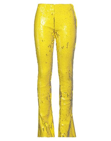 Marques' Almeida Woman Pants Yellow Size 4 Recycled Polyester, Elastane