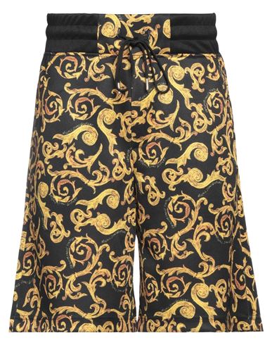 VERSACE JEANS COUTURE VERSACE JEANS COUTURE MAN SHORTS & BERMUDA SHORTS BLACK SIZE M POLYESTER 