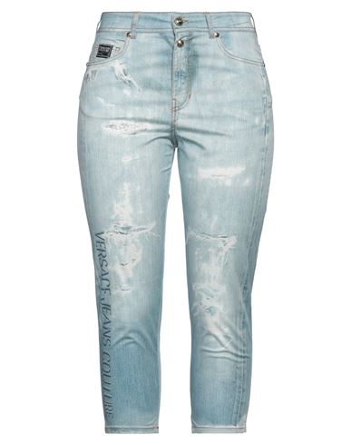 Versace Jeans Couture Woman Pants Blue Size 30 Cotton, Elastane