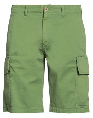 Maison Clochard Man Shorts & Bermuda Shorts Green Size 33 Cotton, Elastane
