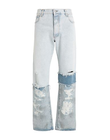 Shop Heron Preston Man Jeans Blue Size 32 Cotton