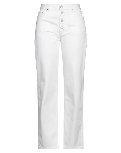 Ganni Woman Jeans White Size 30w-32l Organic Cotton In White