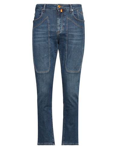 Jeckerson Man Jeans Blue Size 34 Cotton, Elastane