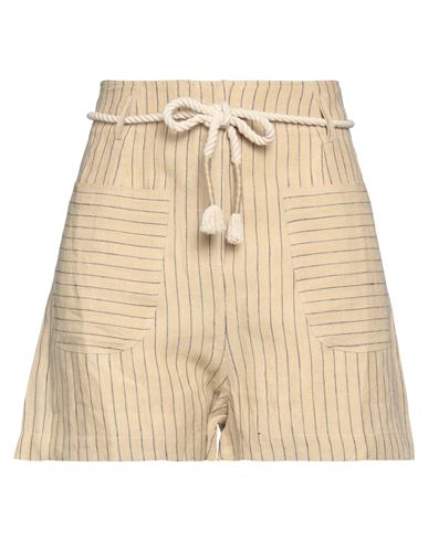 Louise Misha Woman Shorts & Bermuda Shorts Sand Size 8 Linen In Beige