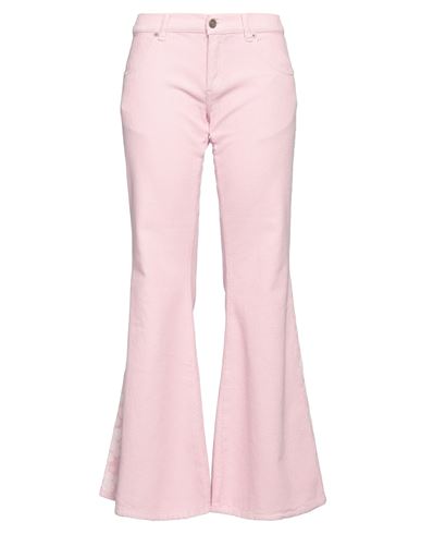 Erl Woman Pants Light Pink Size M Cotton