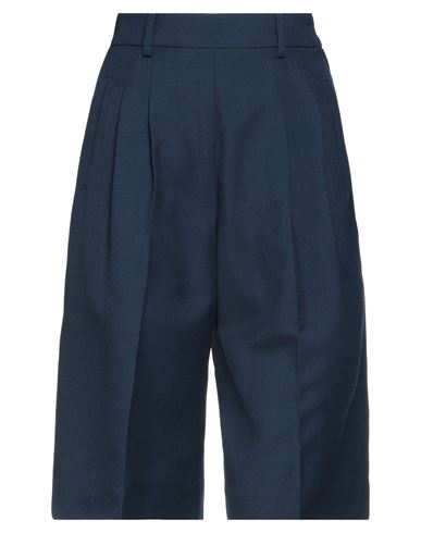 Maison Margiela Woman Shorts & Bermuda Shorts Navy Blue Size 4 Polyester, Wool