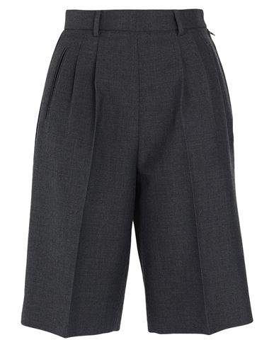 Maison Margiela Woman Shorts & Bermuda Shorts Steel Grey Size 6 Polyester, Wool In Black