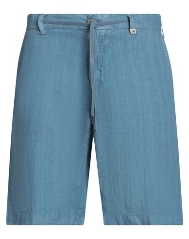 Myths Man Shorts & Bermuda Shorts Azure Size 30 Linen, Cotton, Polyamide In Blue