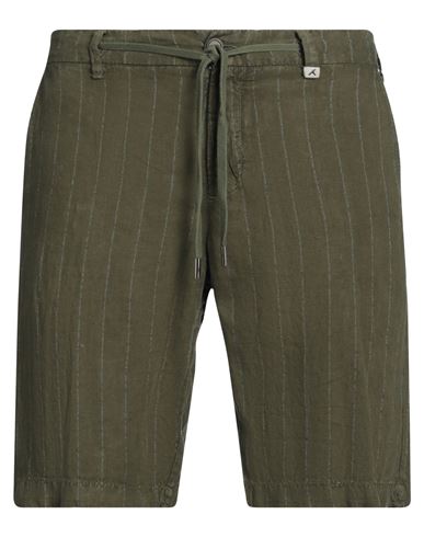 Myths Man Shorts & Bermuda Shorts Military Green Size 32 Linen, Cotton, Polyamide