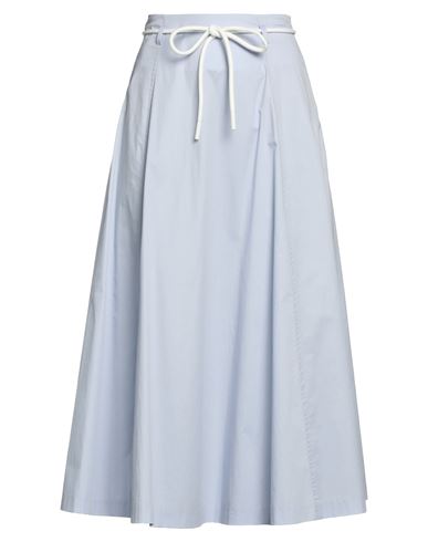 Peserico Woman Midi Skirt Light Blue Size 4 Cotton, Elastane