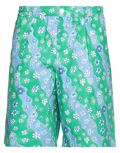 Marni Floral-print Bermuda Shorts In Green