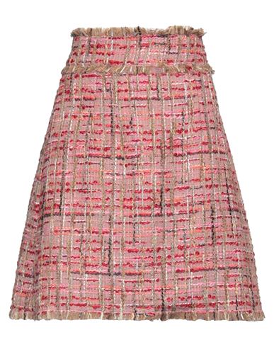 Dolce & Gabbana Woman Mini Skirt Pastel Pink Size 8 Virgin Wool, Cotton, Polyester, Synthetic Fibers