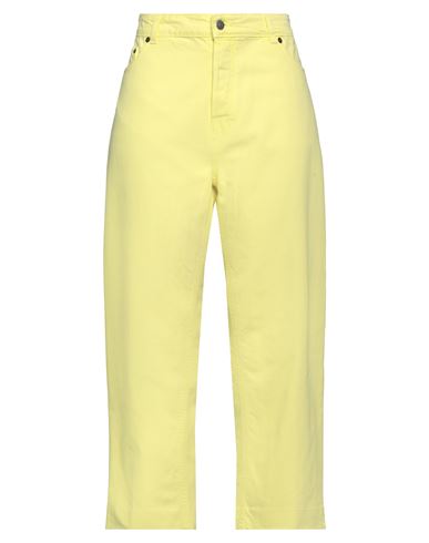 Shop Haikure Woman Jeans Yellow Size 28 Cotton