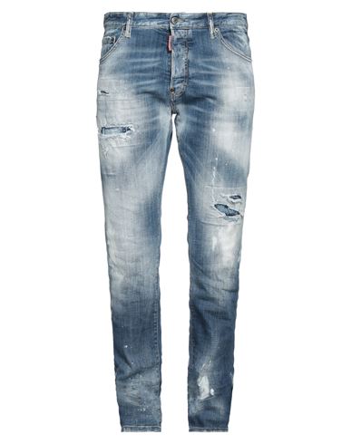 Dsquared2 Man Jeans Blue Size 36 Cotton, Elastane In Blue