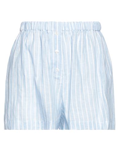 Forte Dei Marmi Couture Woman Shorts & Bermuda Shorts Sky Blue Size 2 Linen