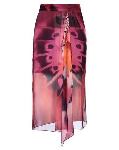 Shop Alberta Ferretti Woman Maxi Skirt Magenta Size 10 Silk