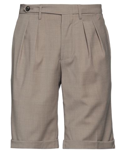 Michele Carbone Man Shorts & Bermuda Shorts Khaki Size 31 Polyester, Wool, Elastane, Cotton In Beige