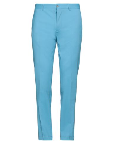 Grifoni Man Pants Azure Size 34 Virgin Wool, Elastane, Acetate, Viscose, Cotton In Blue