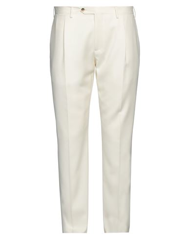 Lardini Man Pants Ivory Size 38 Wool, Polyester, Cotton In White