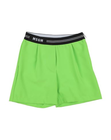 Shop Msgm Toddler Girl Shorts & Bermuda Shorts Acid Green Size 6 Polyester, Elastane