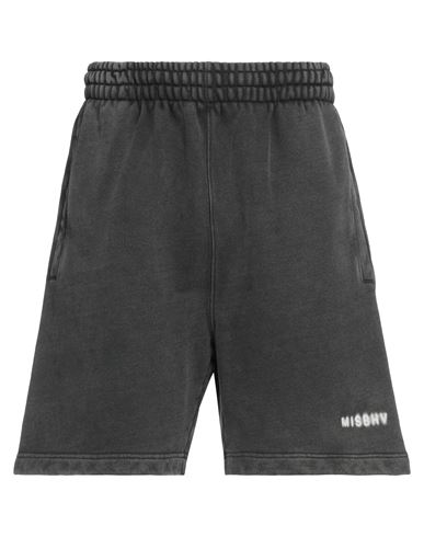Misbhv Man Shorts & Bermuda Shorts Steel Grey Size M Cotton