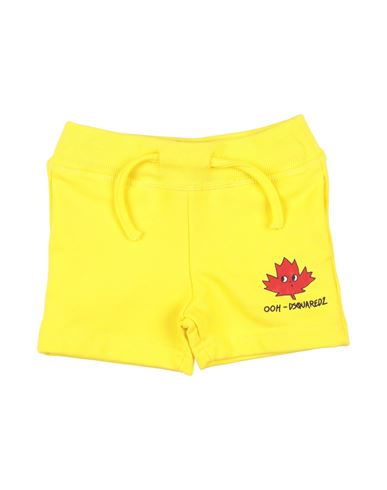 Dsquared2 Newborn Shorts & Bermuda Shorts Yellow Size 3 Cotton In Yellow