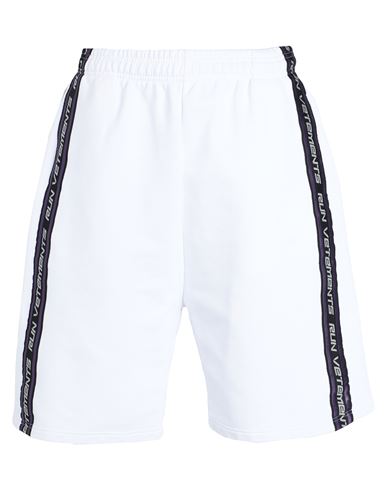 Vetements Man Shorts & Bermuda Shorts White Size L Cotton, Polyester