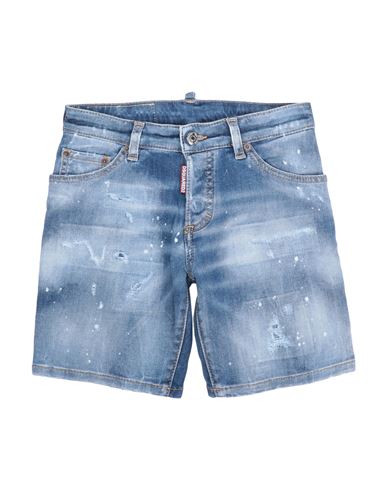 Dsquared2 Toddler Boy Denim Shorts Blue Size 6 Cotton, Elastomultiester, Elastane In Blue