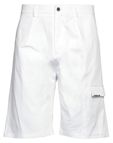 Les Hommes Man Shorts & Bermuda Shorts White Size 32 Cotton, Elastane