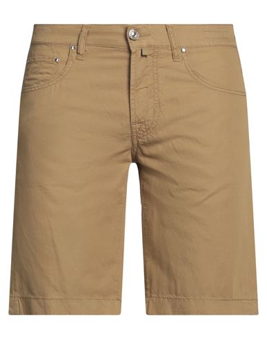 Jacob Cohёn Man Shorts & Bermuda Shorts Camel Size 33 Cotton, Linen, Lyocell, Elastane In Beige