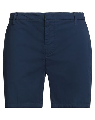 Dondup Man Shorts & Bermuda Shorts Navy Blue Size 36 Cotton, Elastane