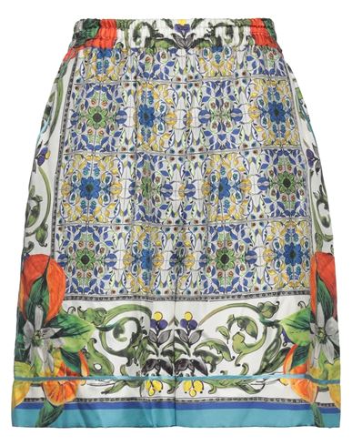 Dolce & Gabbana Woman Shorts & Bermuda Shorts Blue Size 2 Silk
